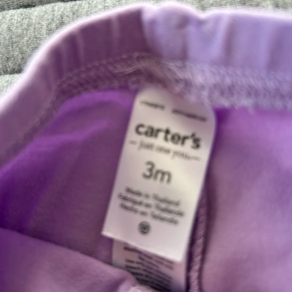 Carter’s Just For You 3 piece Sherpa Jacket Outfit Set with Brown Buttons 3M - Picture 14 of 15